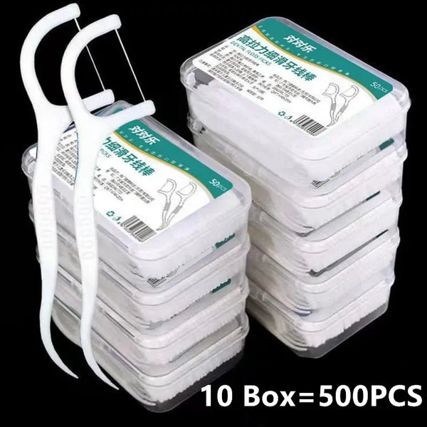 Portable Disposable Dental Floss Sticks (1/2/5/10 Box)