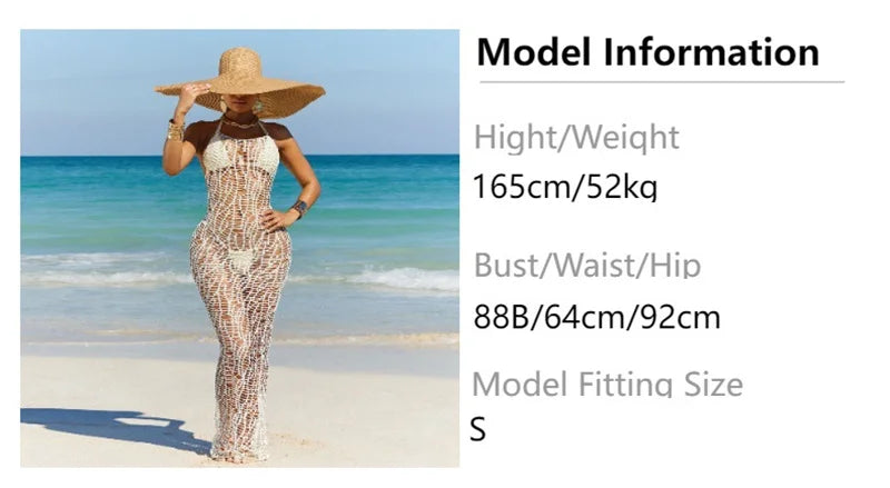 3-Piece Knit Bikini Set with Hollow-Out Cover-Up – Sexy Backless Beach Outfit for Women