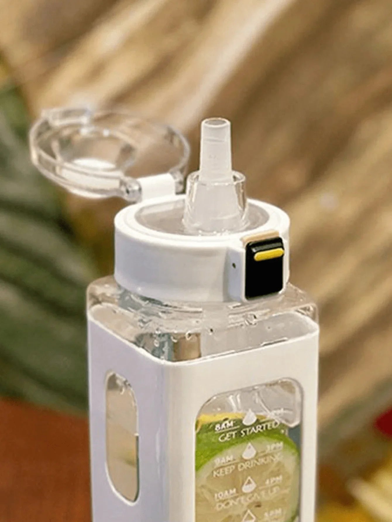 White Water Bottle with Time Marker