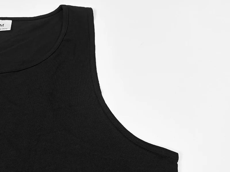 Men’s Bat Print Gym Tank – Sleeveless Cotton Fitness Top