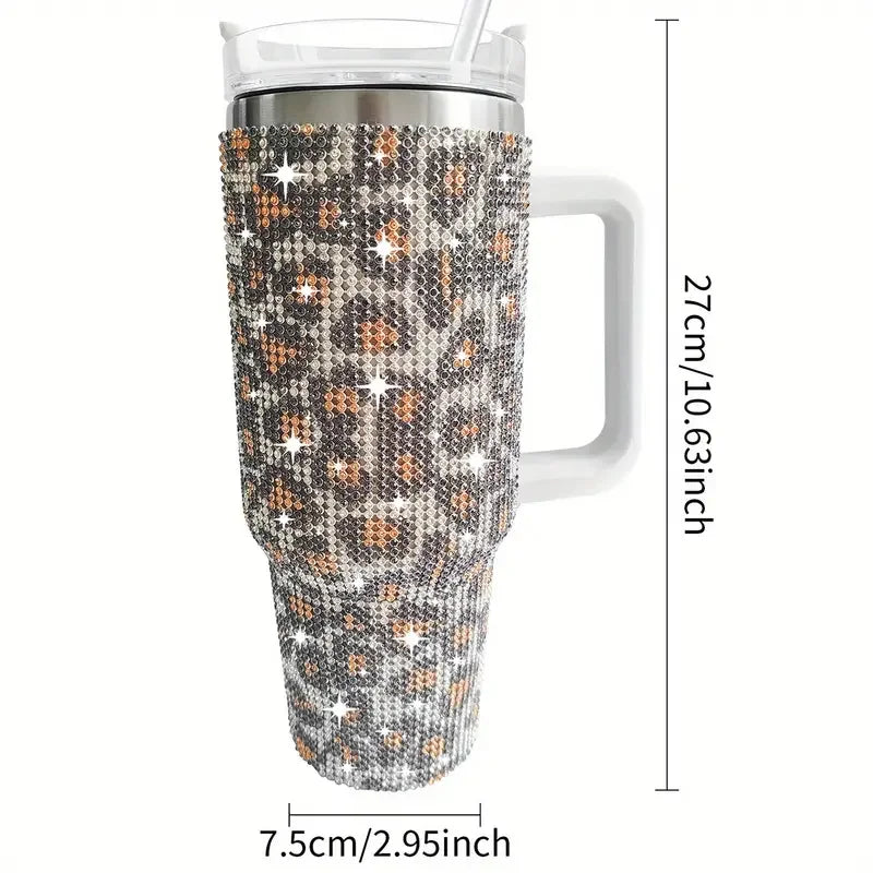 40oz Sparkling Studded Insulated Tumbler with Lid