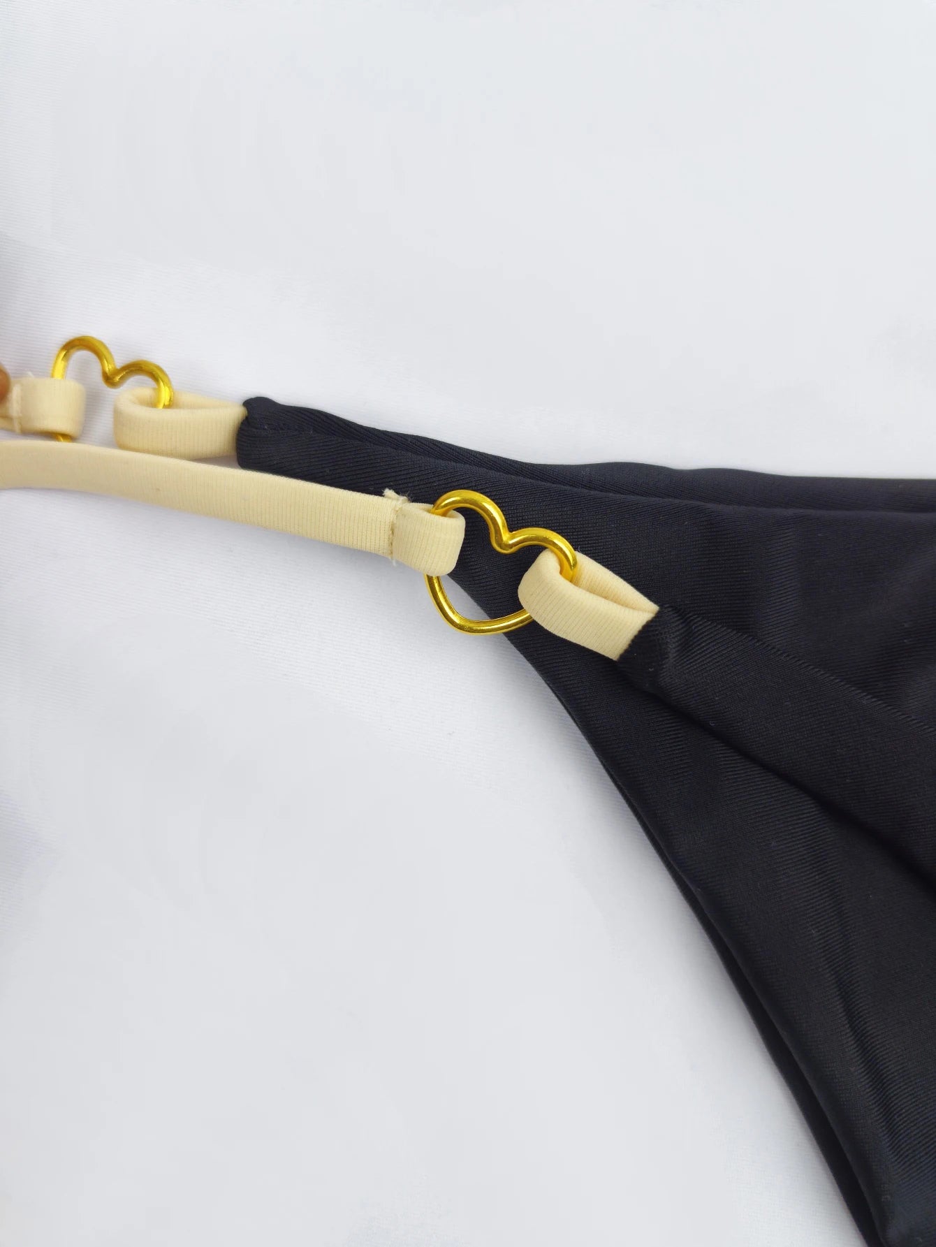 Lace-Up Bikini Set – Low-Waist Solid Color Two-Piece Swimsuit for Women