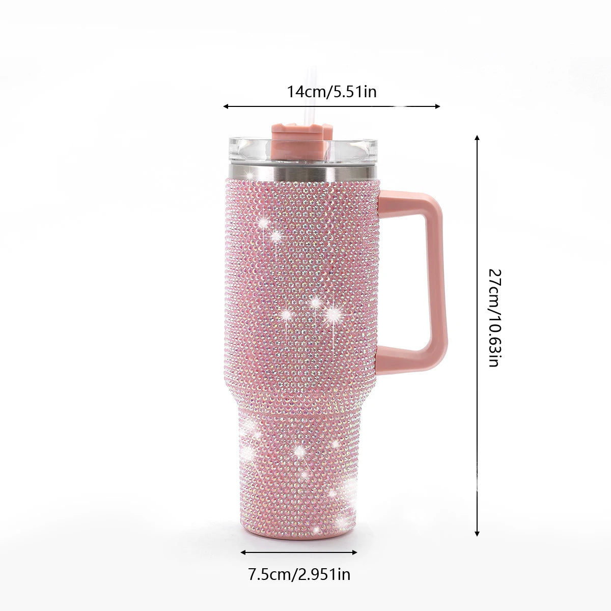 40oz Sparkling Studded Insulated Tumbler with Lid