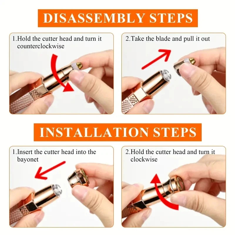 2-in-1 Rechargeable Eyebrow Razor & Facial Hair Shaver – LED Light, Painless Peach Fuzz & Lip Hair Removal