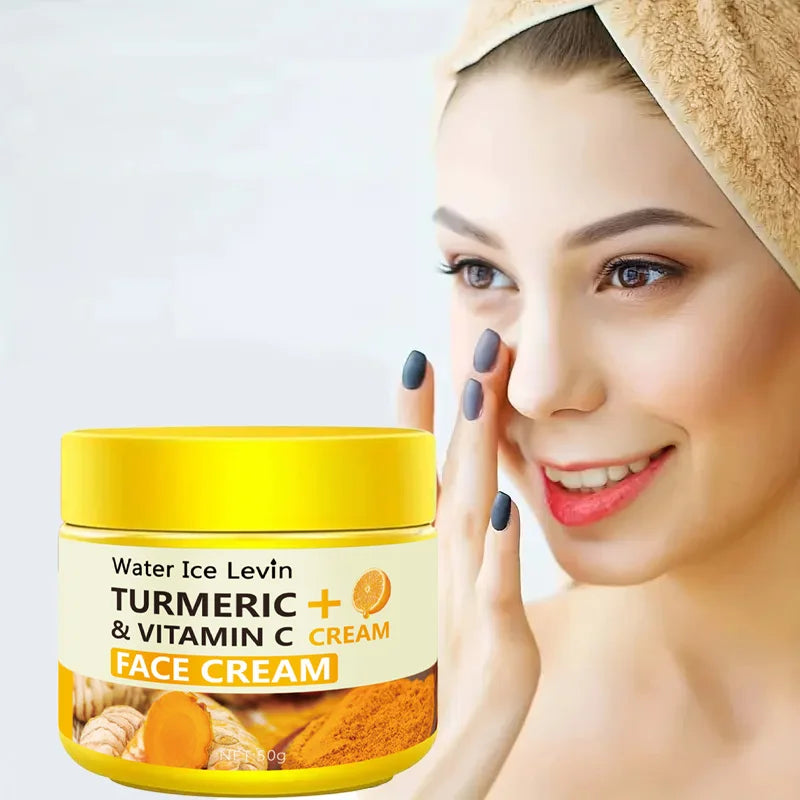 Turmeric & Vitamin C Anti-Aging Cream – Collagen Boosting Moisturizer with Hyaluronic Acid (50g)