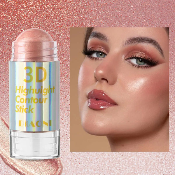 GlowPro 3D Shimmer Highlighter Stick – Face Brightening, Contour & Concealer Makeup Bar