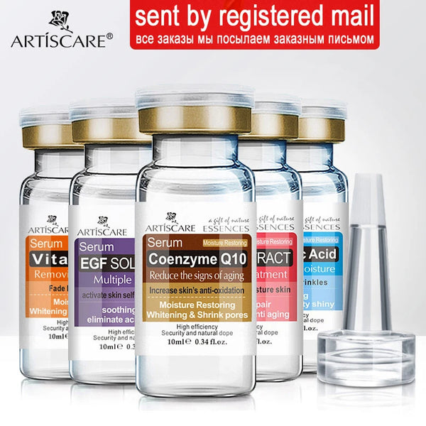 ARTISCARE 5-Piece Hydrating Face Serum Set – VC & Hyaluronic Acid Essence for Moisturizing & Skin Radiance