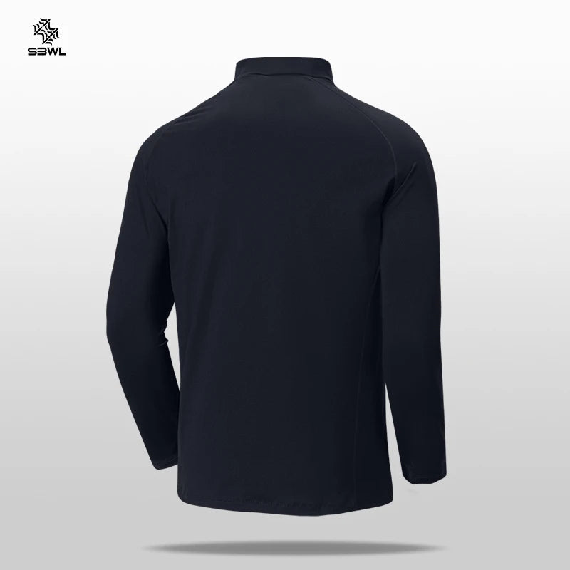 SBWL Men’s Long Sleeve Performance Sports Top – Quick-Dry Outdoor Fitness Shirt