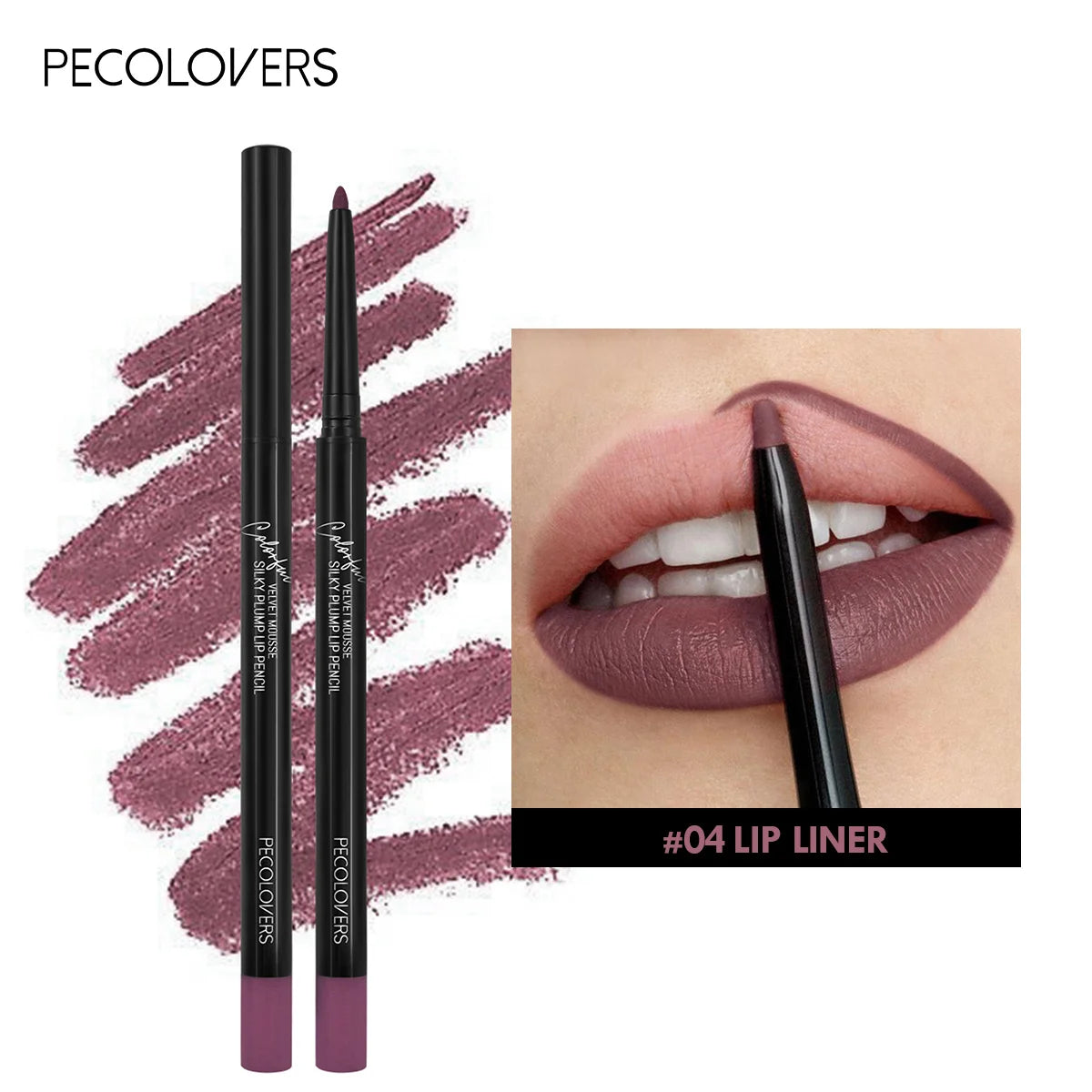 Waterproof Matte Lipliner Pencil – Long-Lasting Red Tint Lipstick & Moisturizing Lip Contour