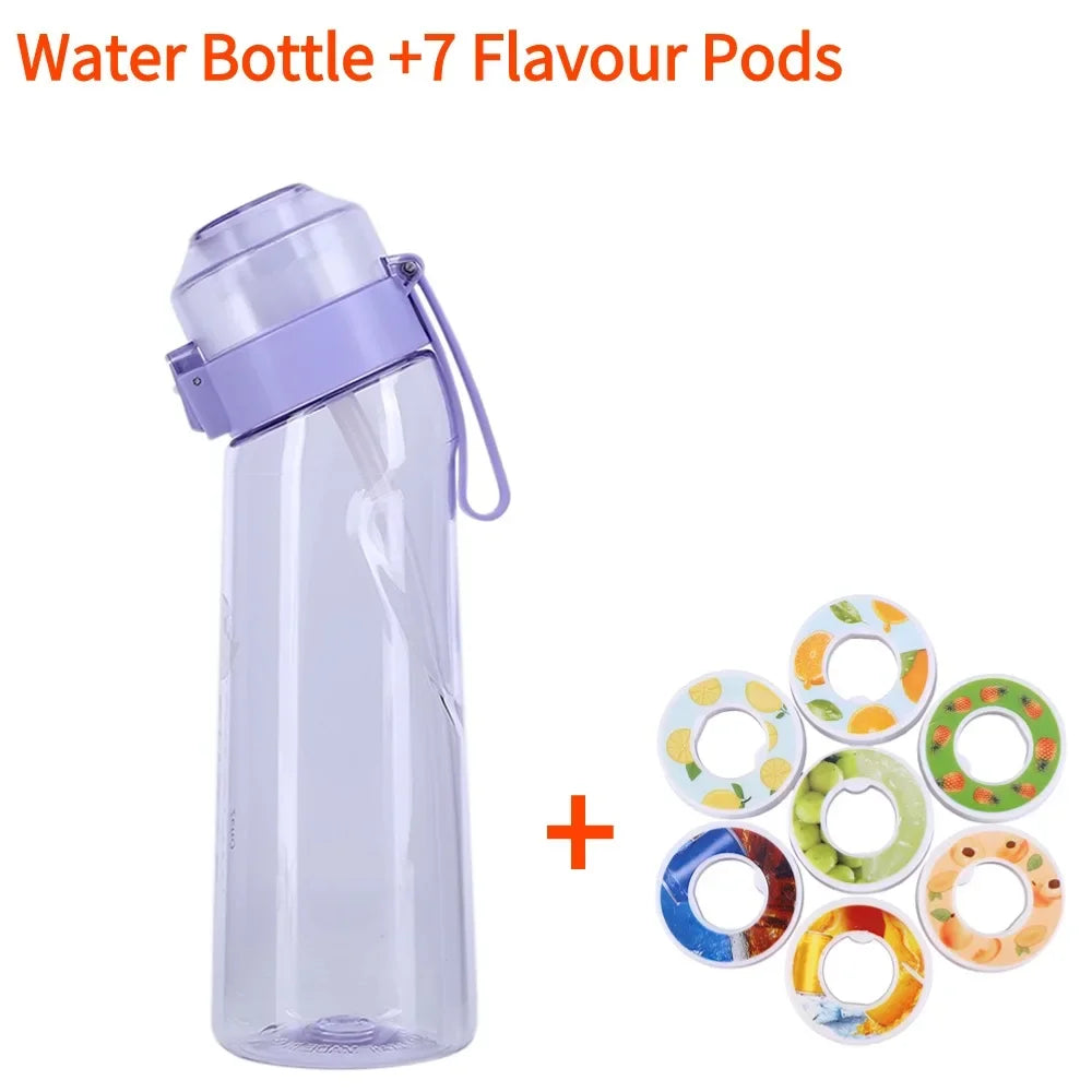 650ml Flavored Water Bottle with 7 Pods – Frosted Black