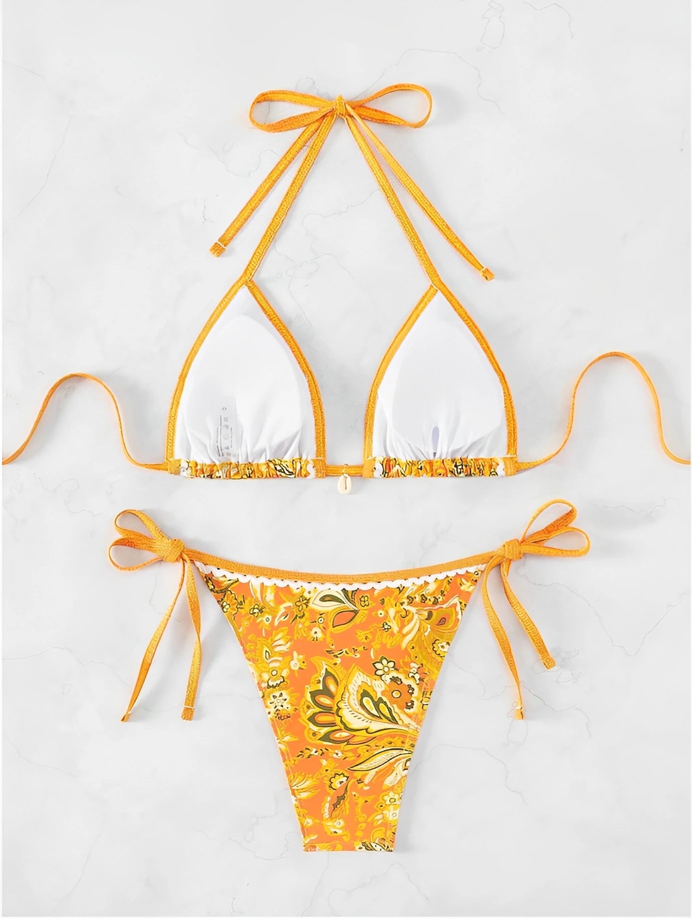 2025 Triangle String Bikini Set – Halter Two-Piece Swimsuit for Women