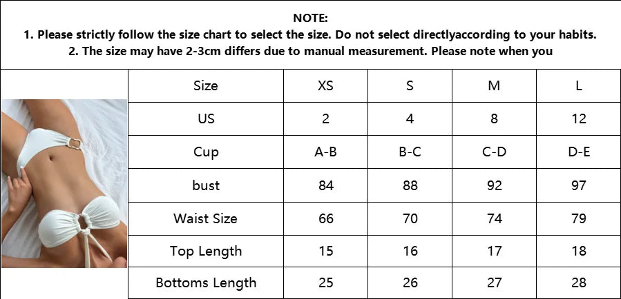 2025 Push-Up Micro Sexy Bandeau Brazilian Thong Swimwear for Women"