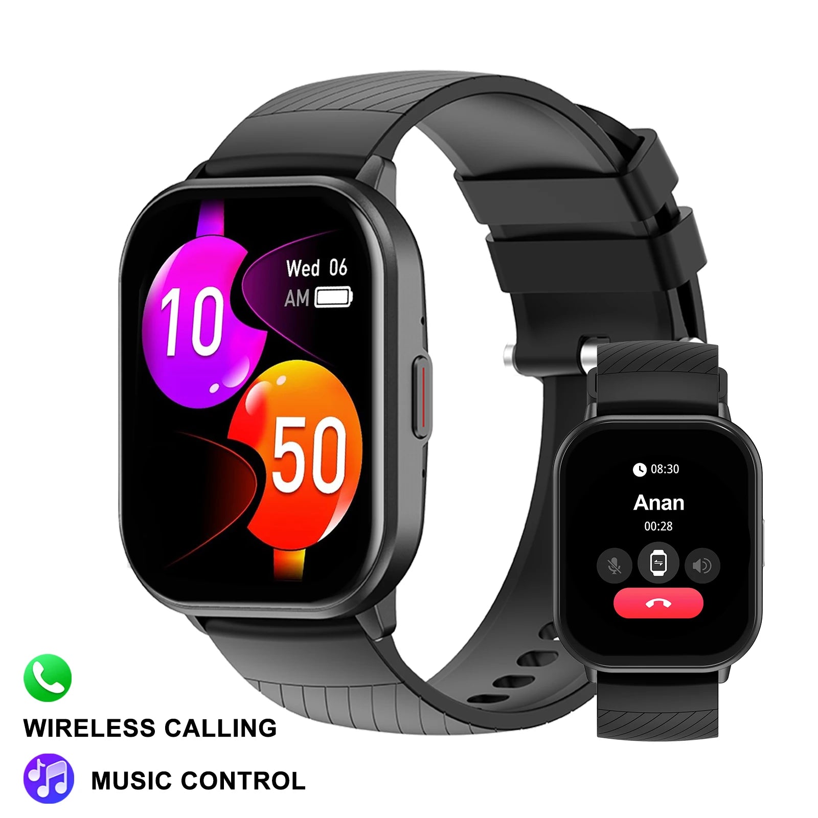 Smart Fitness Watch with Wireless Calling