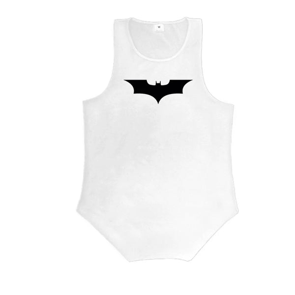 Men’s Bat Print Gym Tank – Sleeveless Cotton Fitness Top