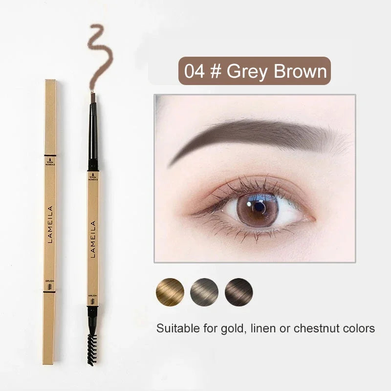 5-Color Waterproof Matte Eyebrow Pen – Dual-Ended Long-Lasting Brow Pencil with Brush