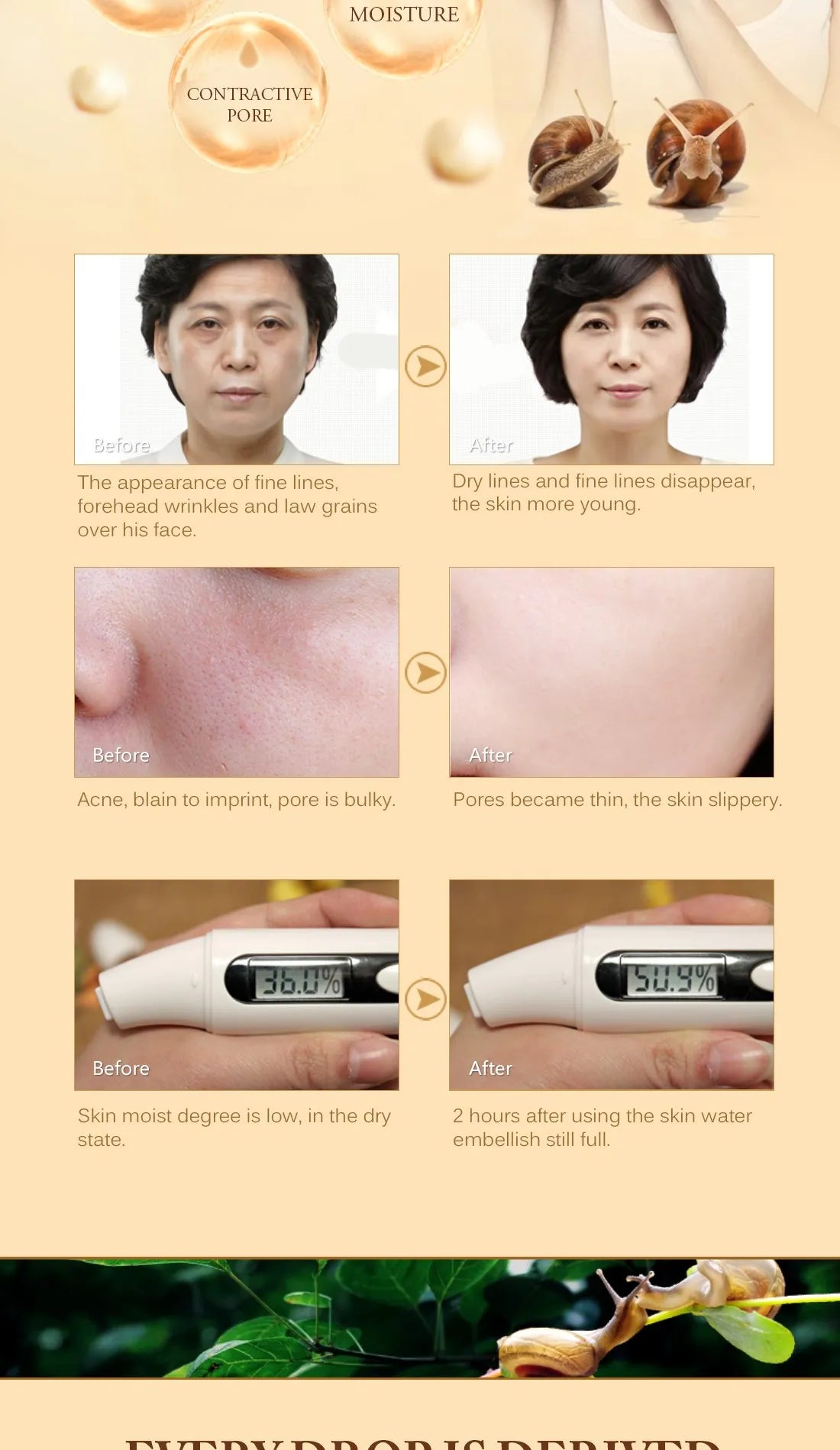 MeiYanQiong Snail Essence with Hyaluronic Acid