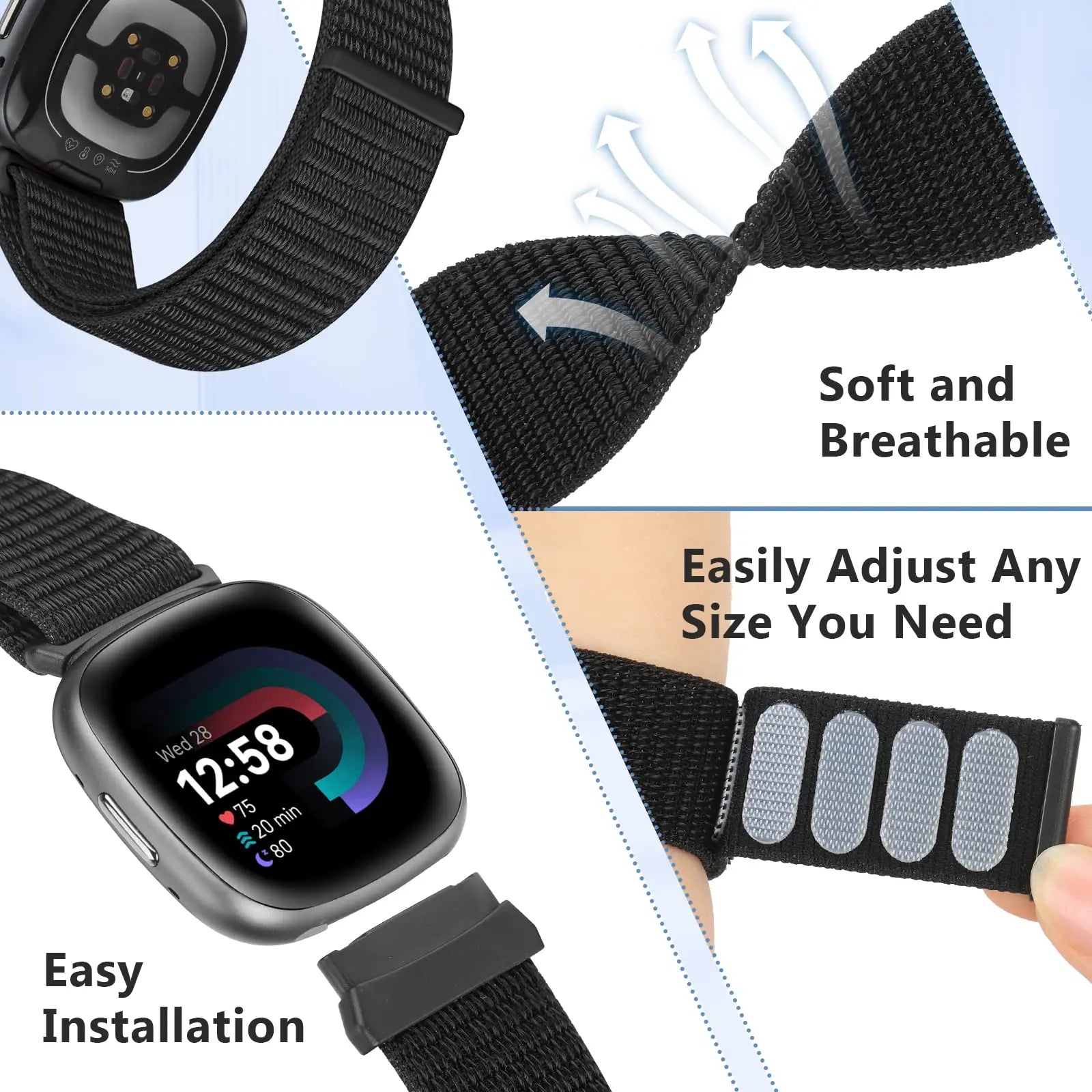 Nylon Strap for Fitbit Versa & Sense