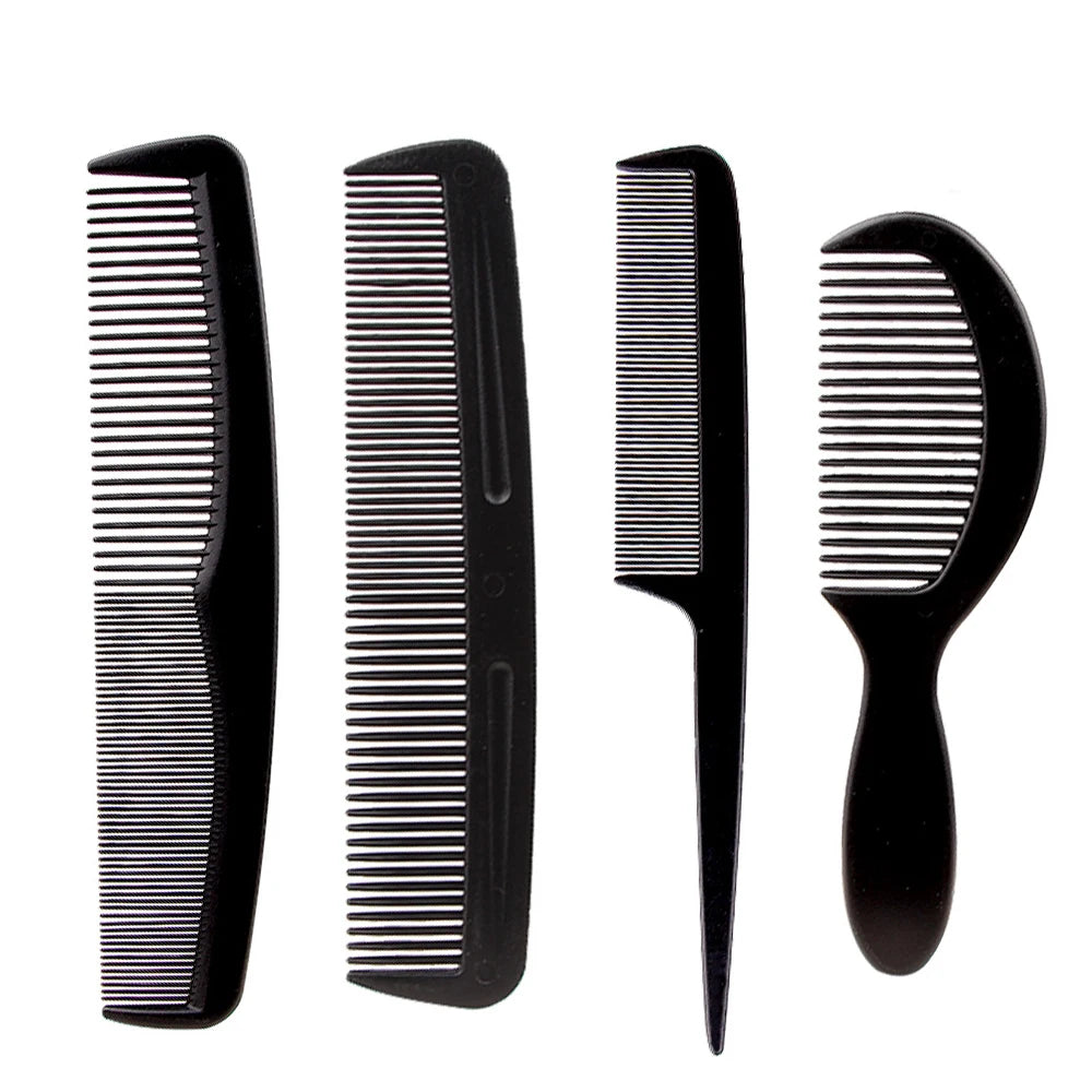New Arrivals 4/5/6/7pcs Black Barber Accessories Set Detangling Hair Brush Styling Hot Comb Straightener High Quality Hair Combs