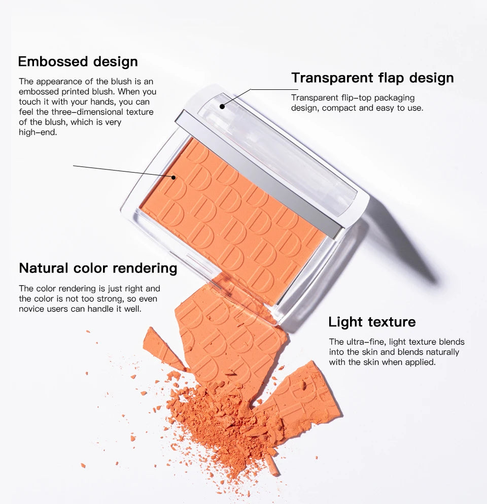 Soft Matte Natural Face Blusher – Long-Lasting Cheek Tint for Brightening & Contouring