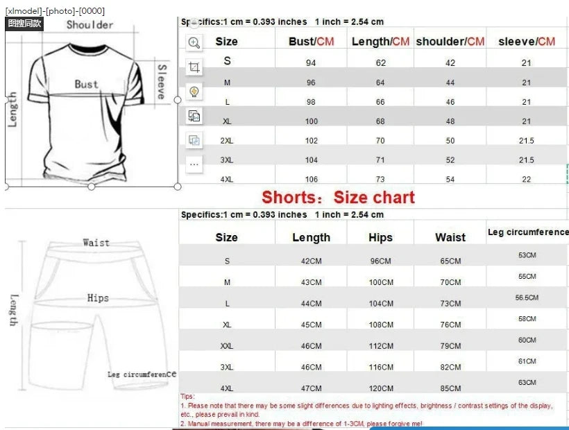 Men’s Summer Quick-Dry Sportswear Set – 2-Piece Fitness T-Shirt & Shorts Outfit