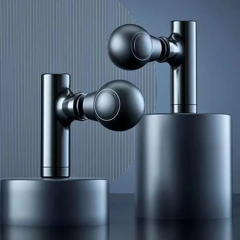 Mini LCD Massage Gun – 6 Heads Portable Muscle Massager for Neck, Foot & Full Body Relief