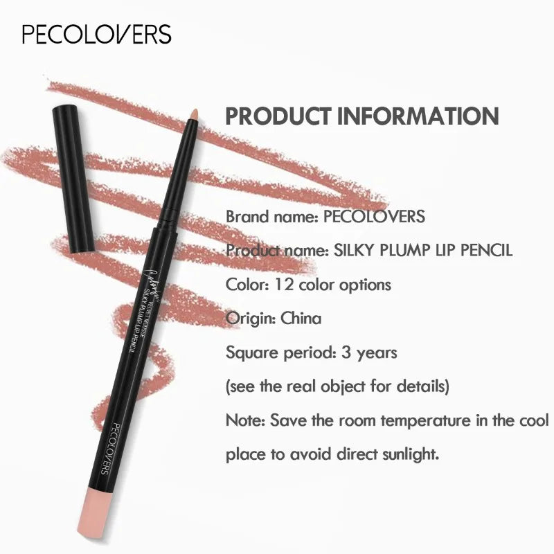 Waterproof Matte Lipliner Pencil – Long-Lasting Red Tint Lipstick & Moisturizing Lip Contour