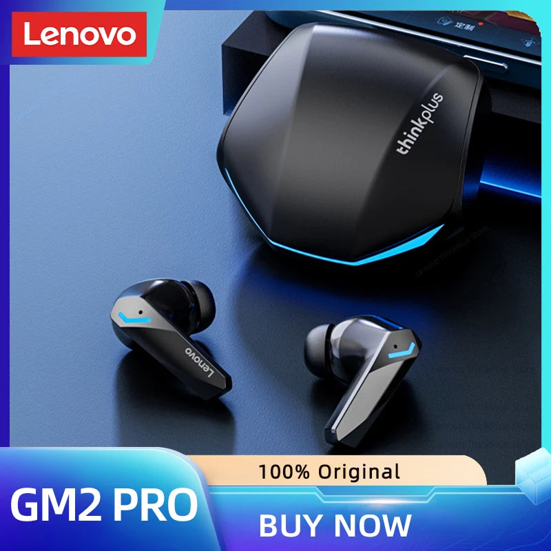 Lenovo GM2 Pro Bluetooth 5.3 Wireless Earbuds – Low Latency Gaming Headset with HD Mic & Dual Mode Audio