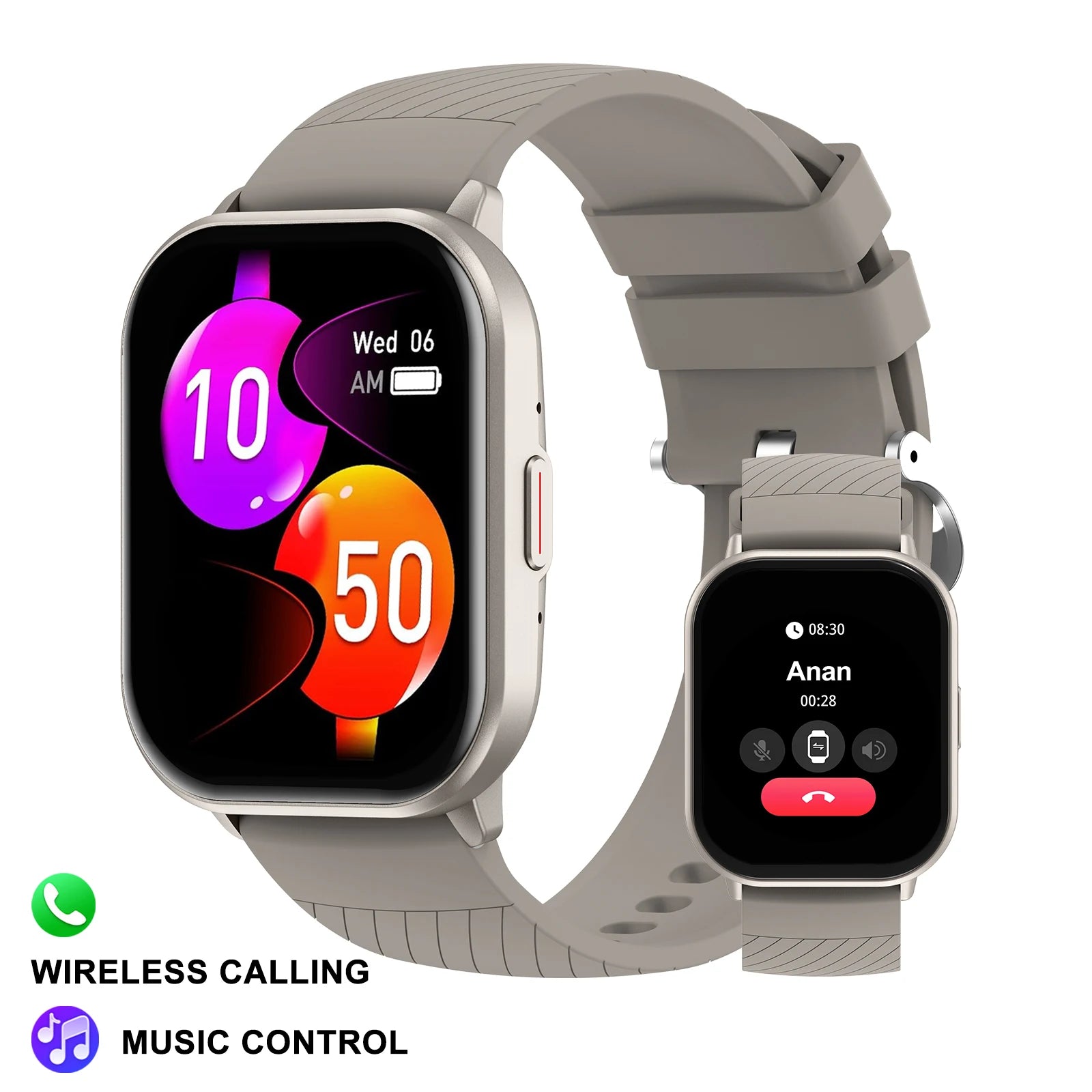 Smart Fitness Watch with Wireless Calling