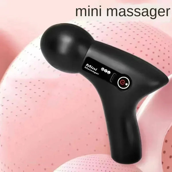 Mini LCD Massage Gun – 6 Heads Portable Muscle Massager for Neck, Foot & Full Body Relief