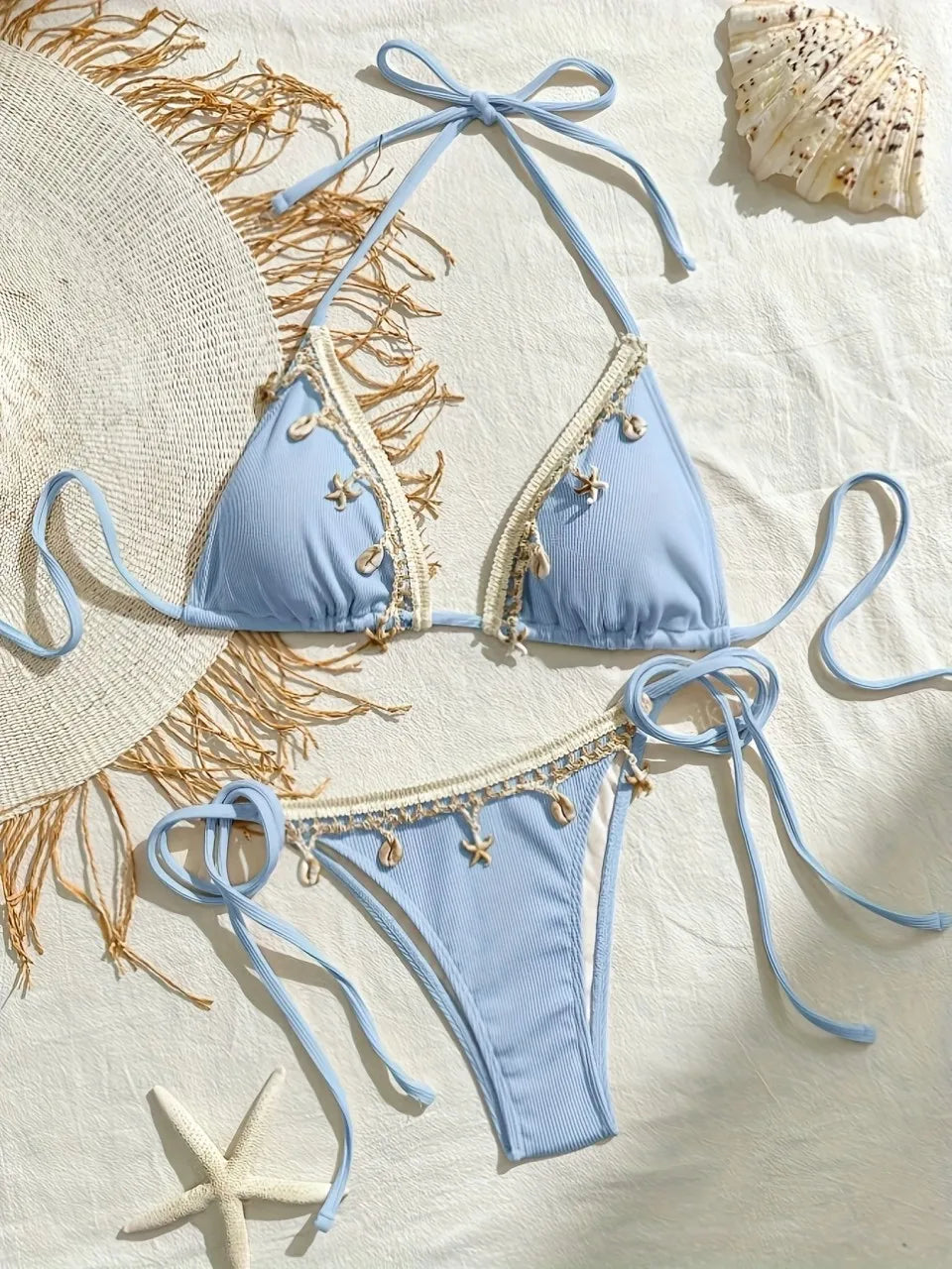 Women’s Triangle String Bikini Set – Two-Piece Swimwear
