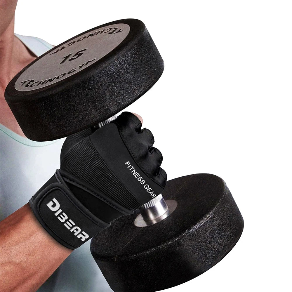 Half Finger Gym Gloves – Unisex Weightlifting & Fitness Training Support