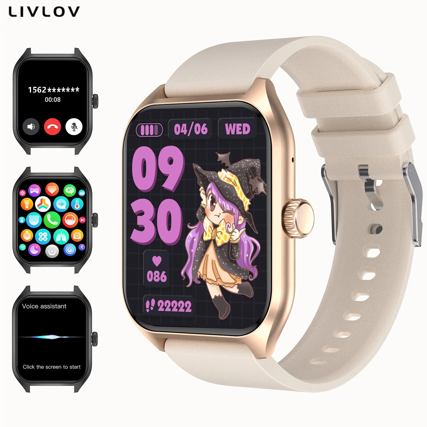 AI Voice Assistant Smart Watch 1.96''