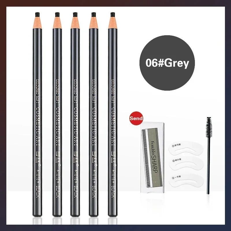 5PCS Microblading Eyebrow Tattoo Pencil Set – Waterproof Tint & Definition Pen