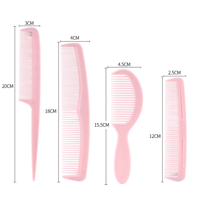 New Arrivals 4/5/6/7pcs Black Barber Accessories Set Detangling Hair Brush Styling Hot Comb Straightener High Quality Hair Combs