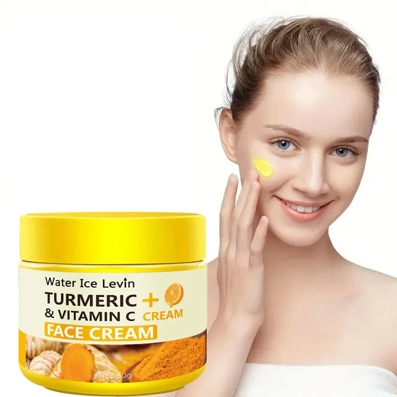Turmeric & Vitamin C Anti-Aging Cream – Collagen Boosting Moisturizer with Hyaluronic Acid (50g)