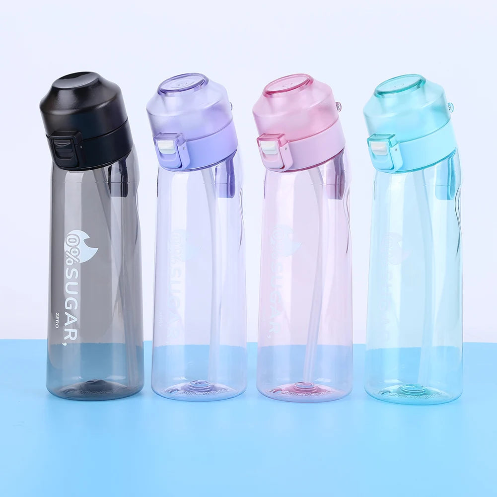 650ml Flavored Water Bottle with 7 Pods – Frosted Black