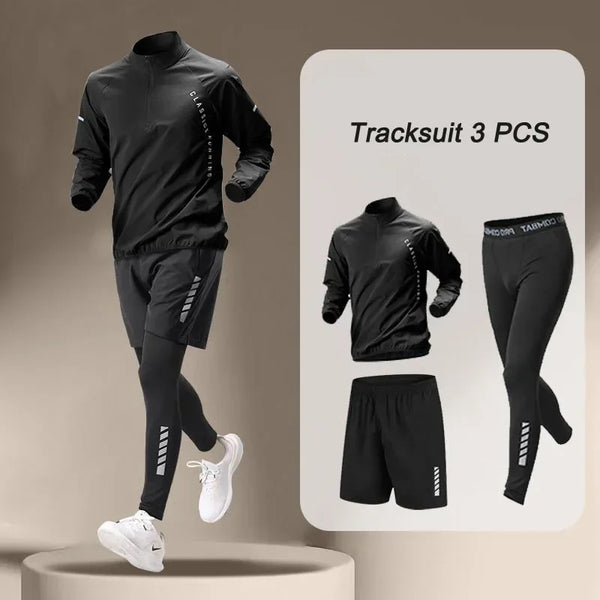 2025 Men’s Quick-Dry Sportswear Set – 1-4 Piece Outdoor Running & Workout Suit