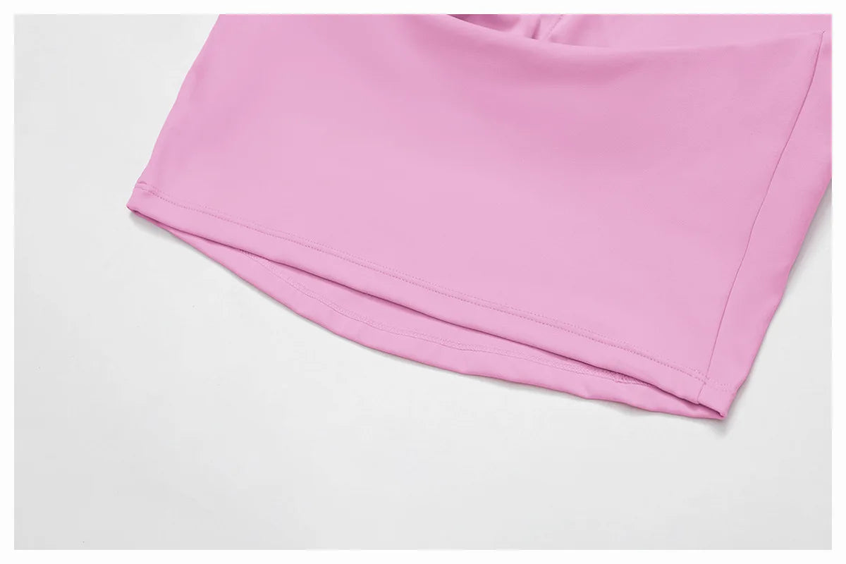 2025 2PCS Women's Active Set – Sports Bra & High-Waist Bottom Skirt