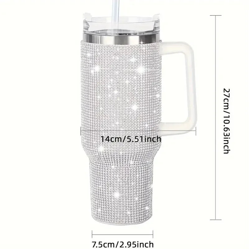 40oz Sparkling Studded Insulated Tumbler with Lid