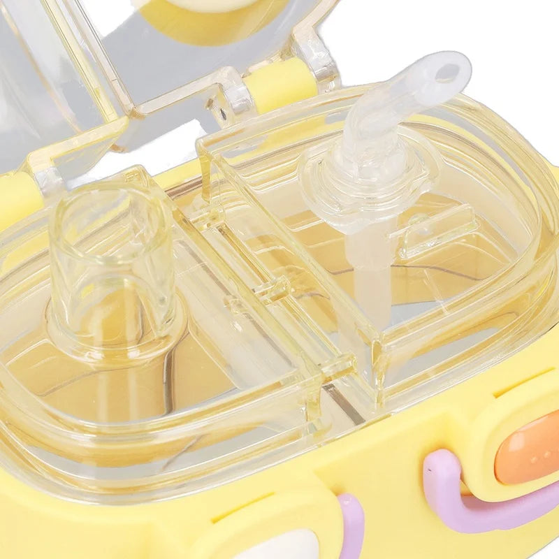 Portable Cartoon Kids Water Bottle with Straw