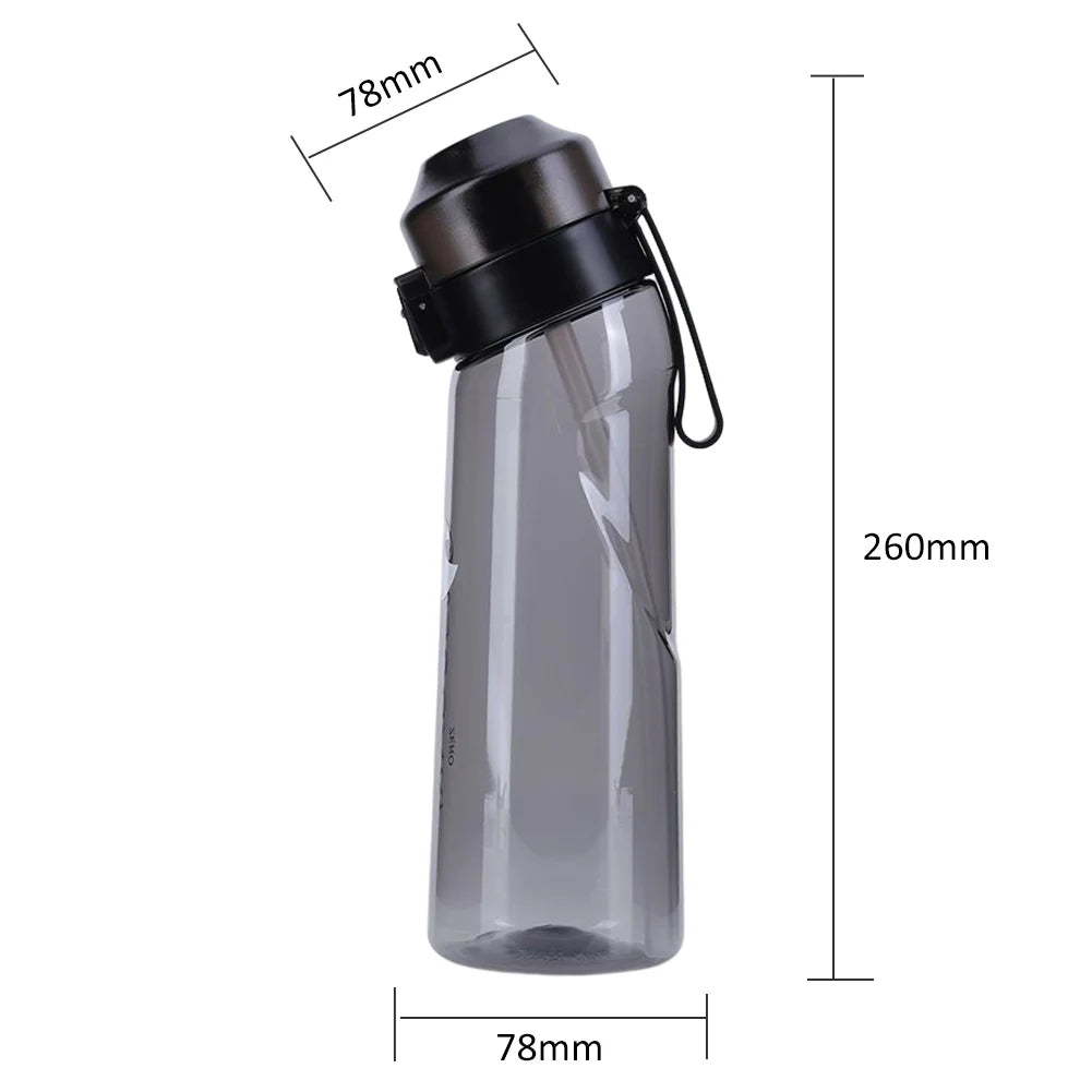 650ml Flavored Water Bottle with 7 Pods – Frosted Black