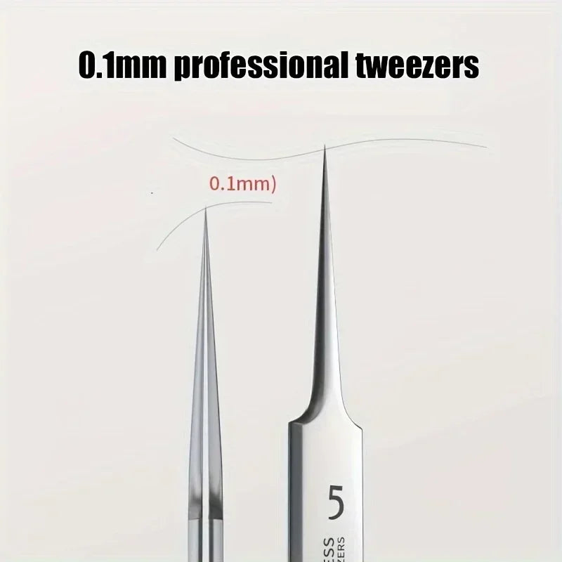 Extra Fine No. 5 Cellular Acne Tweezers – Precision Blackhead & Pimple Remover Tool (1 Pack)