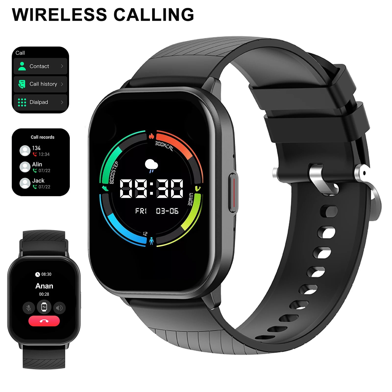 Smart Fitness Watch with Wireless Calling