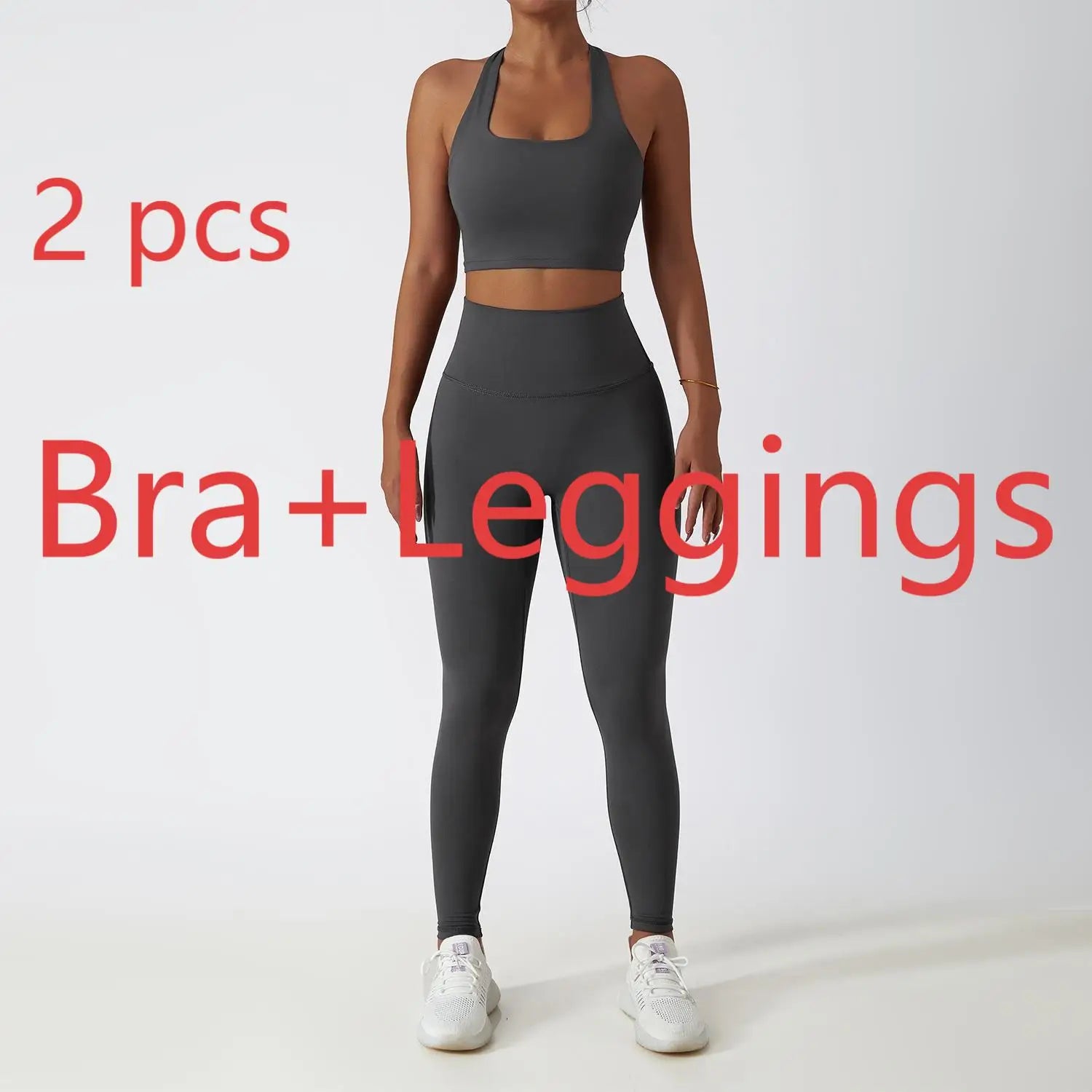 2/3PCS Women’s Yoga & Fitness Set – High-Waist Breathable Workout Tracksuit