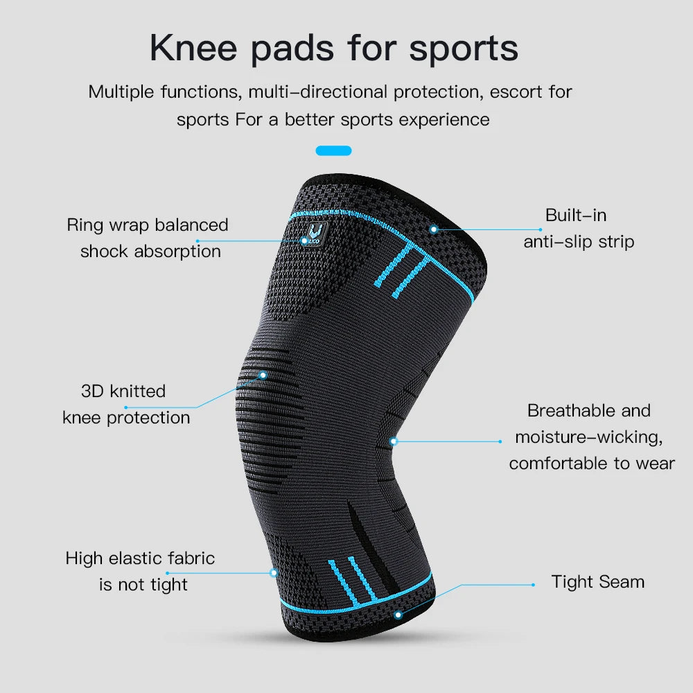 Compression Knee Support Sleeve – Elastic Breathable Knee Brace