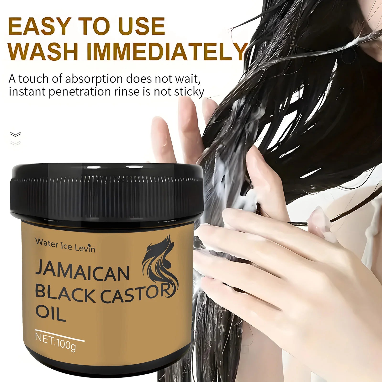 Jamaican Black Castor Oil Hair Growth Essence – Deep Repair & Nourishing Formula for Dry, Damaged Hair
