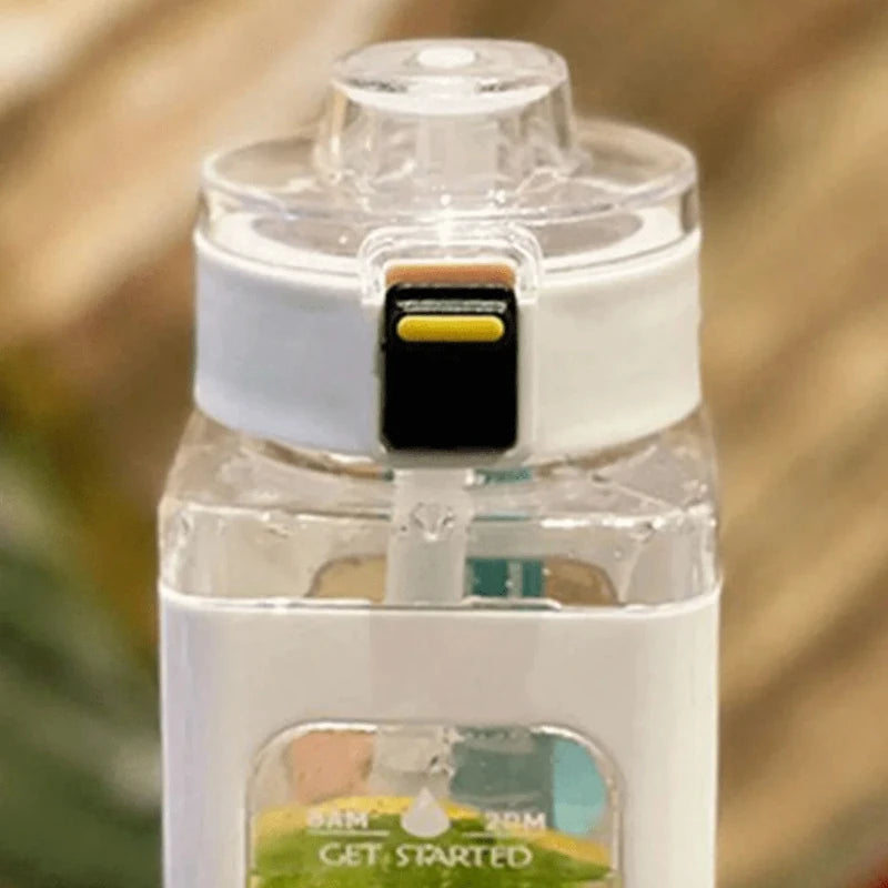 White Water Bottle with Time Marker