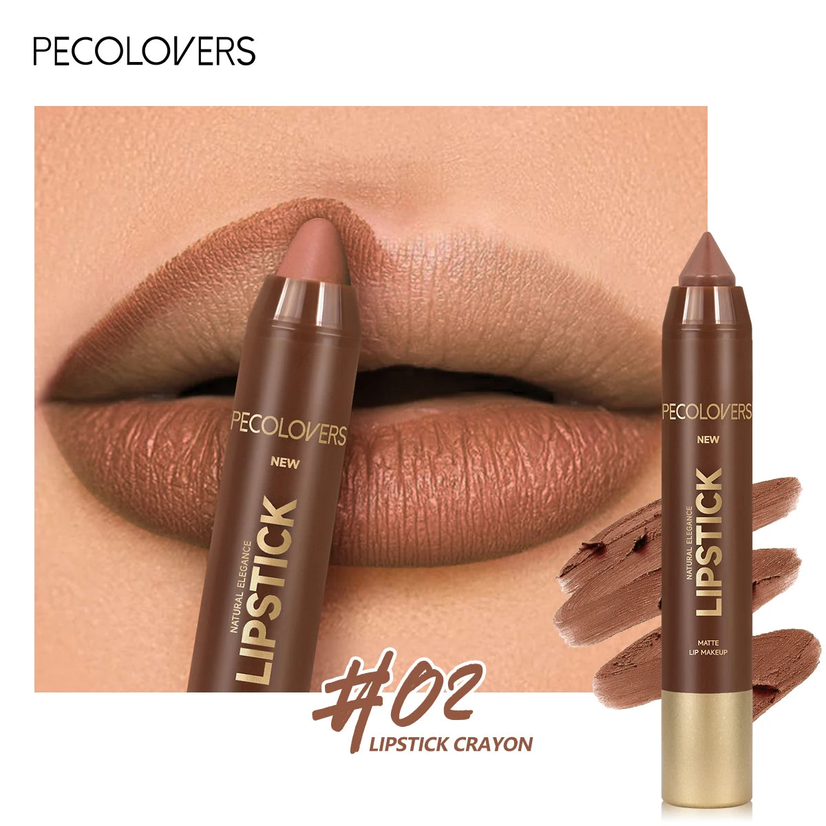 Soft Matte Lip Contour Crayon – Fine Tip Lip Liner Pen in Sexy Brown & Red Shades