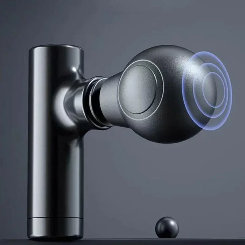 Mini LCD Massage Gun – 6 Heads Portable Muscle Massager for Neck, Foot & Full Body Relief