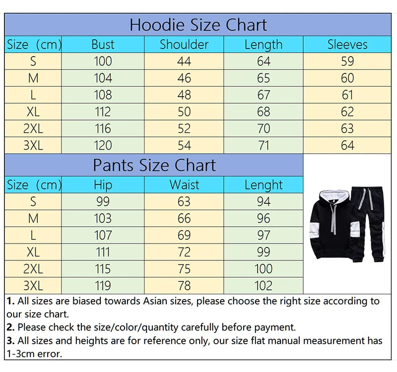 Men’s Classic Tracksuit Set – Printed Hooded Sweatshirt & Joggers